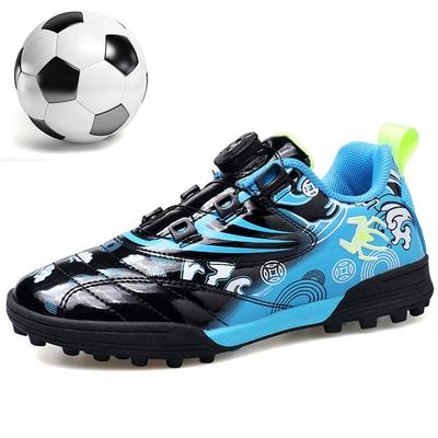 28-39 Children's High-quality Rotating Buttons Football Football Children's Patent Leather Art Format Lawn Training Football Boots