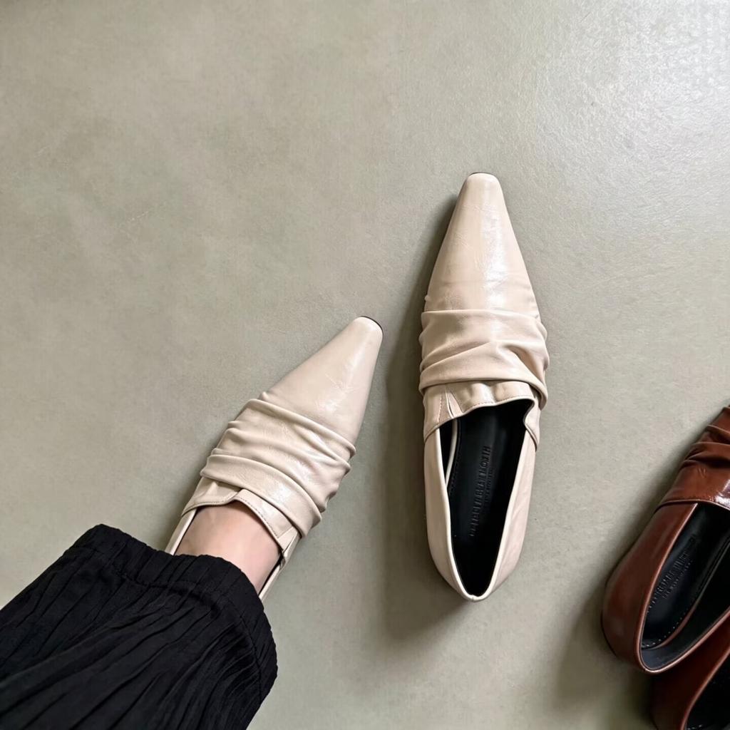 New Style Pointed-toe Thick-heeled High-heeled Women's Single Shoes with Built-in Height Increase