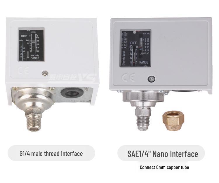 Adjustable Pressure Controller for Air Compressors and Water Pumps - Auto Start/Stop