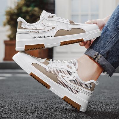 Men's Summer New Item Niche Design Mesh Breathable Versatile Sports Leisure Shoes for Teenagers Low Top Soft Soled Board Shoes