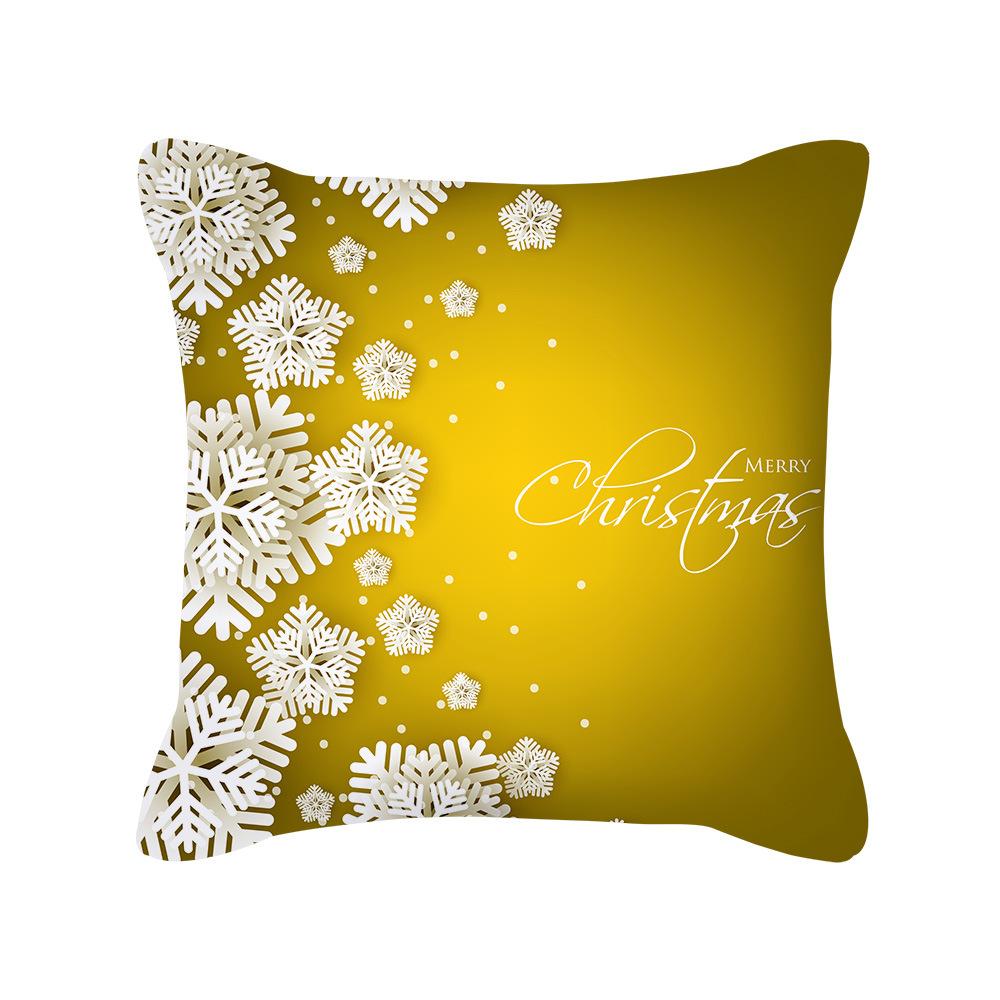 New Nordic Christmas Golden Sofa Pillow Cover Bedside Cushion Cover