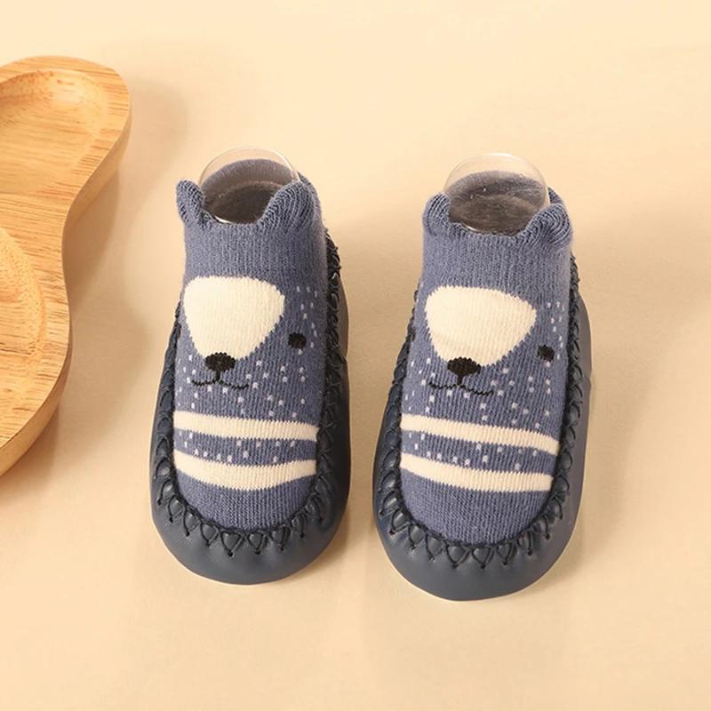 New Born Baby Socks with Rubber Soles Infant Baby Girls Boys Shoes Spring Autumn Baby Floor Socks Anti Slip Soft Sole Sock