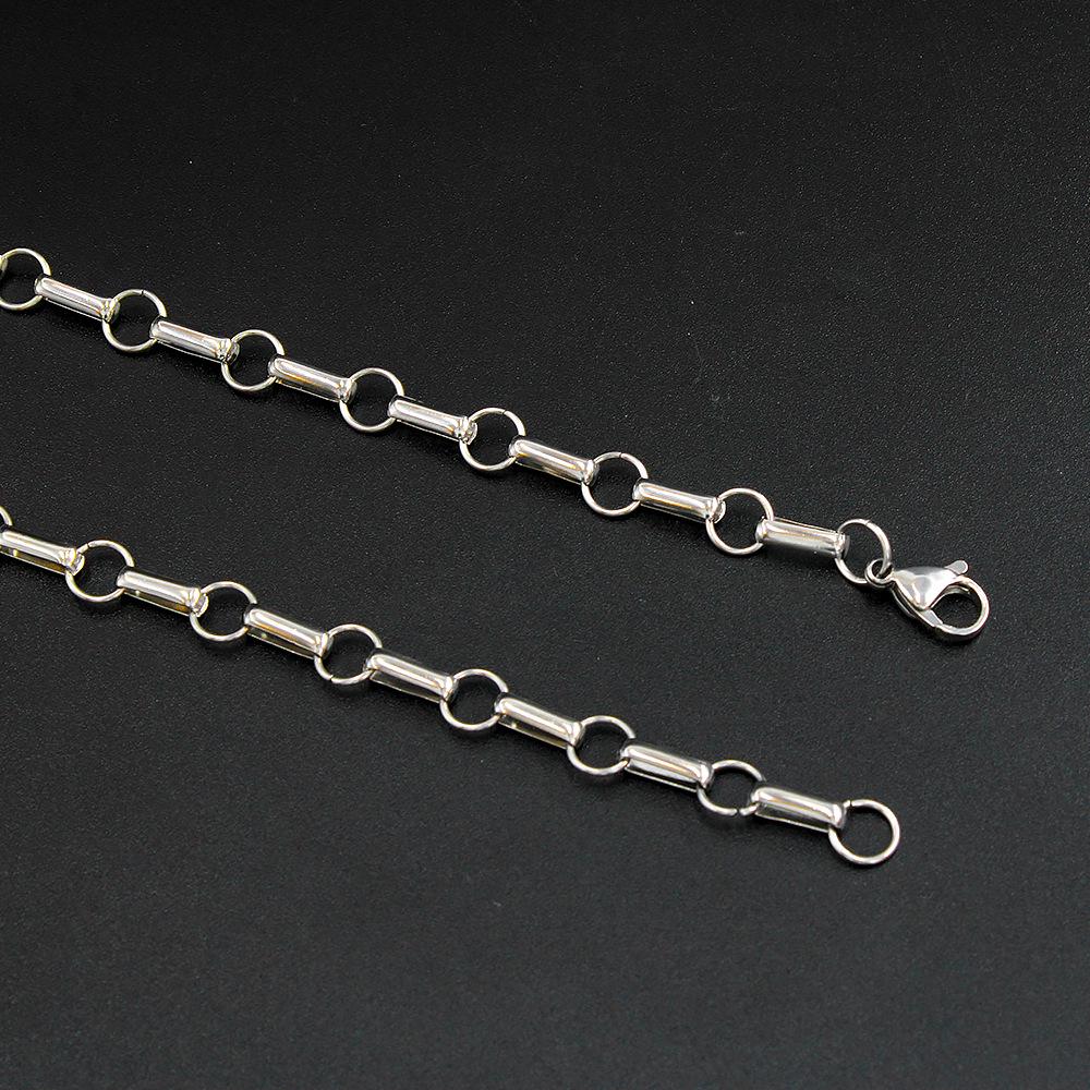 Oval Link Titanium Steel Necklace for Women - YS369