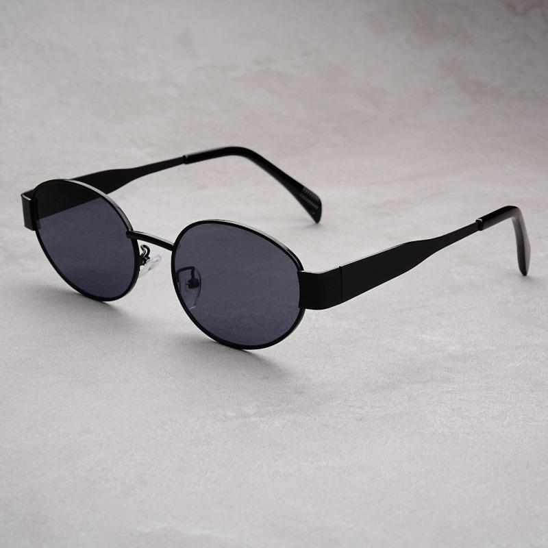 Summer New Fashion Women s Oval Sunglasses Luxury Metal Frame Sunglasses UV400 Men s and Women s Sunglasses