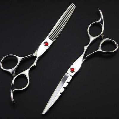 Professionelle 6-Zoll-Haarschere mit Edelsteinschnitt, Haarschnittschere, Effilierschere, Friseurscheren-Set, Makas-Schneideschere