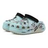 Crush Clog Diamond EVA Paar Straße Hip Hop Graffiti Amerikanische Dekorative Schnalle Lochschuhe Unisex Blassgrün