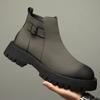 Spring and Autumn Martin Boots Men's Boots Low Top Korean British Short Chelsea Boots Leather Pointed High Top Leather Shoes Men's