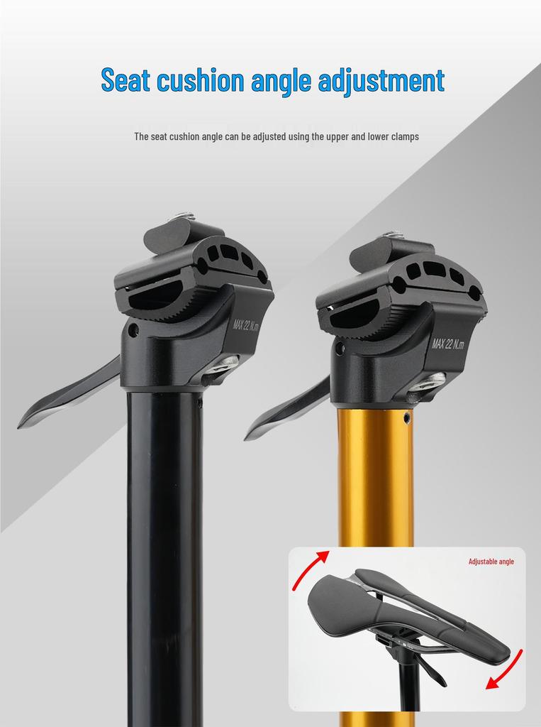 RIRO Adjustable Aluminum Alloy Dropper Seatpost for Cycling