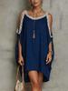 Sommar Ny Ärmlös Bomull Linne Klänning Lös Passform Elegant Trendig Halterneck Camisole Lång Klänning