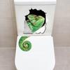 Goofy 3D Peeking Gecko Toilet Stickers, Breaking Wall Waterproof Removable Self-Adhesive