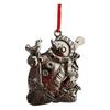 Silver Alloy Christmas Tree Decoration with Hanging Cord for Wreath Window Hook Holiday Tree Hanging Ornament for Home Display