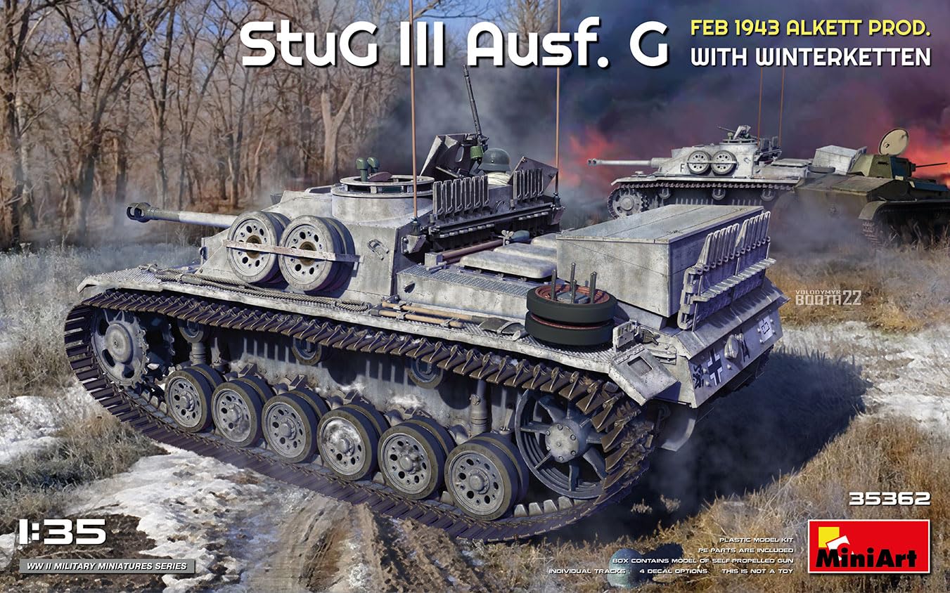 

Miniart scale German III February Winter Track Plastic Model MA35362 1/35 Sturmgeschütz Ausf. G, 1943, Alkett, Equipped, Kit,