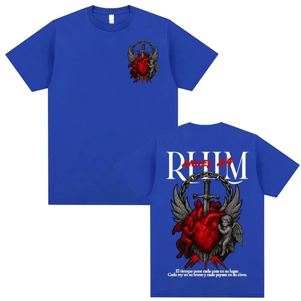 Rapper Anuel AA Rhlm 2 Album Tour Graphic T-shirts Men's Clothing Oversized Hip Hop Short Sleeve Unisex Sweatshirt Women Hoodies