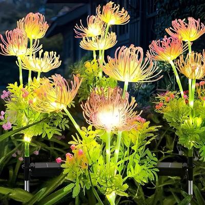 Solar Spider Lily Waterproof Outdoor Light for Courtyard Landscaping and Lawn Decor