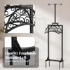 Garden Hose Holder with Spikes Decorative Scrollwork Freestanding Pointed Stakes Yard