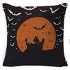 Halloween Pillow Pumpkin Little Witch Horror Cushion Linen Cushion Cover Holiday Party Pillow Cover Bed Backrest