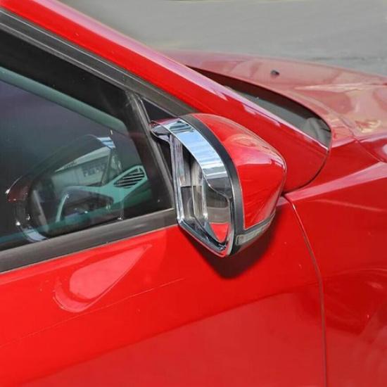 Fit For 2017-2025 Jeep Compass ABS Chrome Side Mirror Rain Eyebrow Cover Trim 2P