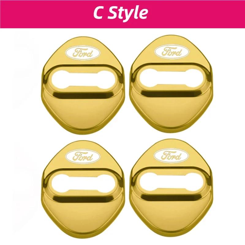For Ford Focus Edge Kuga Escort Fiesta Taurus Everest Mondeo Territory Escape Car Door Lock Cover Buckle Protection Accessories