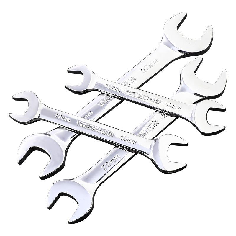 Metric Mirror Finish Double End High Hardness Open End Wrench - Multi-Spec Hand Tool