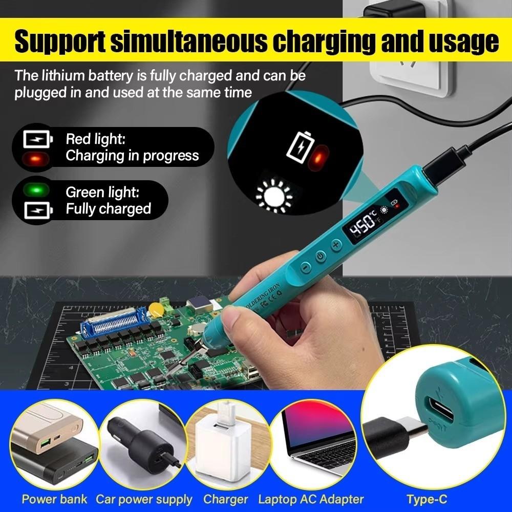 USB Powered Wireless Electric Iron Solder Welding Tool Kit Pen  Electronics Repair