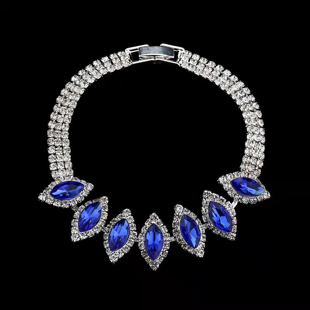 Bridal Angel Tears Rhinestone Zircon Necklace & Earrings Set