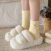 Screw Thread Floor Plush Socks Thickened Mid Tube Socks Women Creative Coral Fleece Socks  Winter