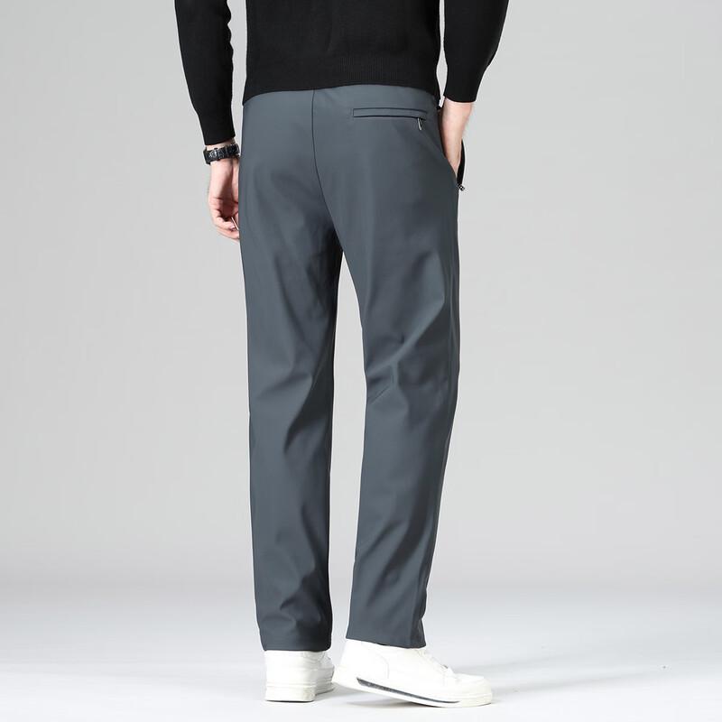 Pierre Cardin Men's Thickened Drawstring Straight-Leg Casual Pants