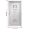 VidaXL Porte d'entrée Blanc 108x200 cm PVC 3187841