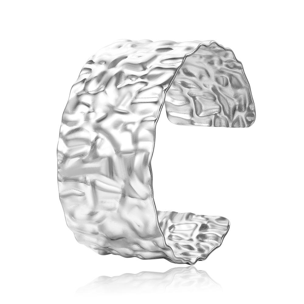 

JYL TS Bracelet Wide Open Bangle Hammered Design-Exudes Confidence & Blocks Negative Vibes ZJ11510 бейкер миллер розовый
