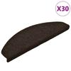 Self-Adhesive Stair Mats 30 Pcs. Dark Brown 65X21X4 Cm
