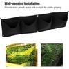 4Pcs 4 Pocket Felt Vertical Wall Garden Planter Plant Grow Bag Reusable Wall Mounted Planting Growing Bag for Flower Vegetable(Black)