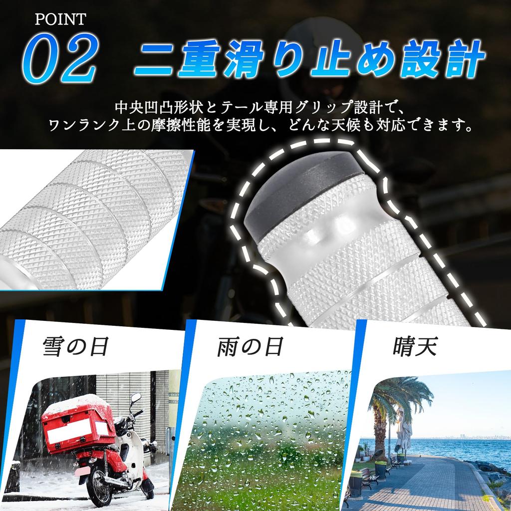 RATCHROLL Bike Steps, Universal Aluminum Alloy, Rubber Steps, Footpegs, Non-Slip,