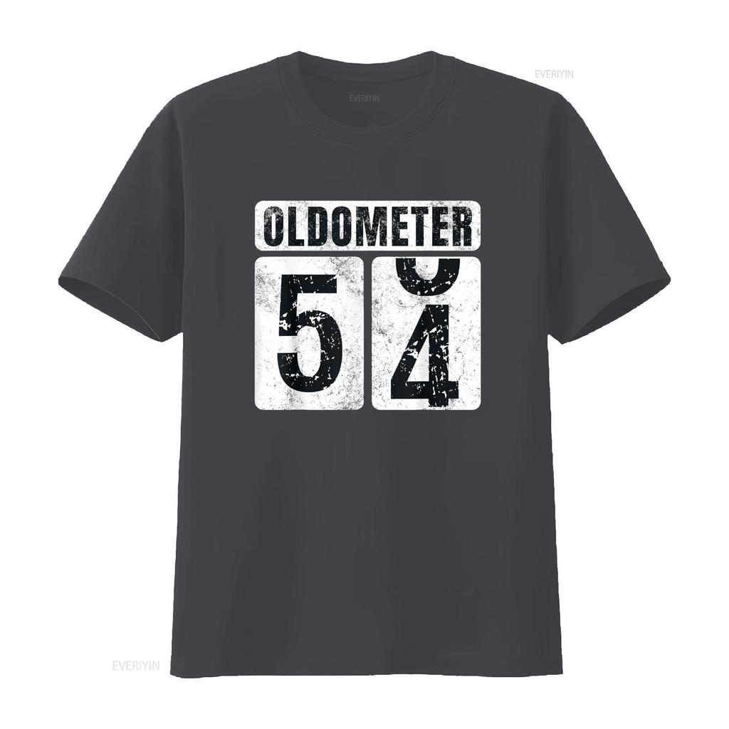 Oldometer 54 T Shirt Vintage Funny 54th Birthday Idea vintage Washed graphic homme designer clothes Casual Stretched Breathable