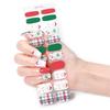 Gel Nail Stickers Full Cover Self Adhesive French Nail Strips Christmas Style Nail Wraps for DIY Manicure Home or Salon