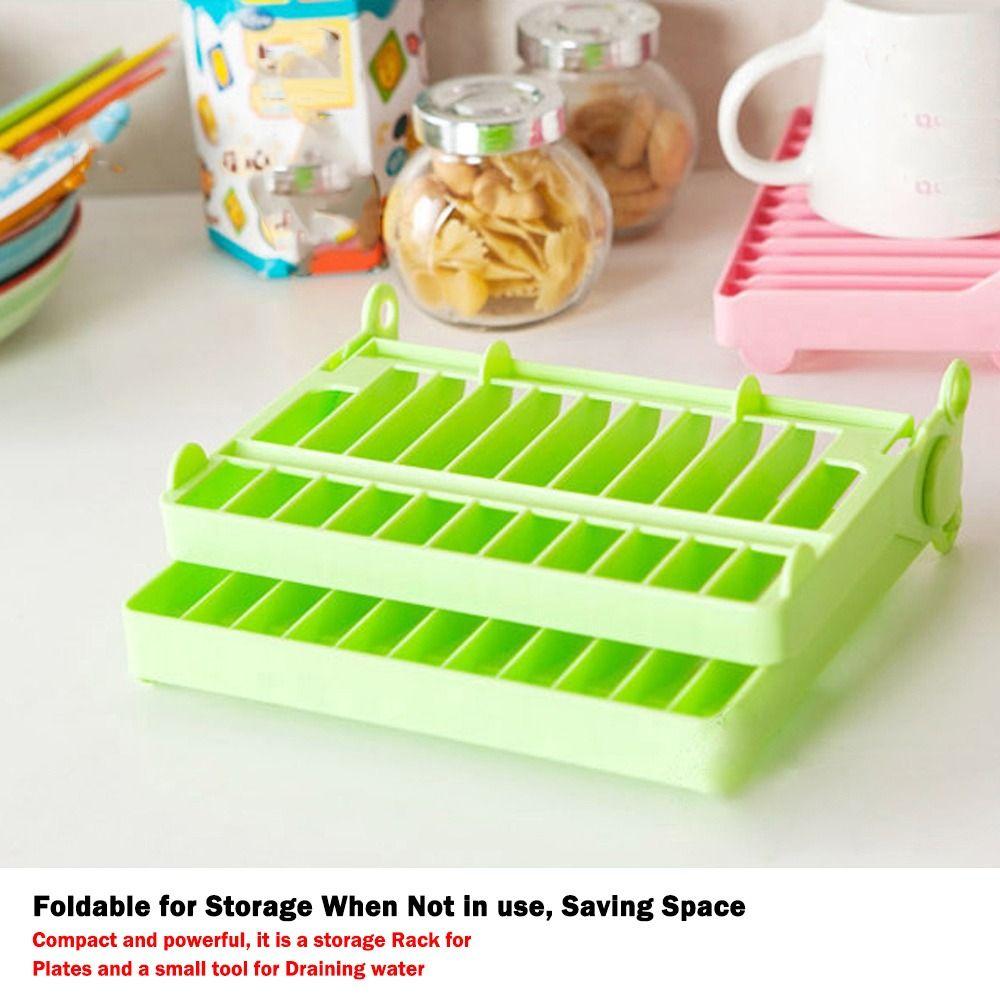 Foldable Design Dish Drying Rack Multicolor Storage Holder Kitchen Drainer  Kitchen Organization