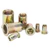 128Pcs Steel Rivet Nut ColorPlated Zinc Boxed M345681012 Combination Vertical Thread