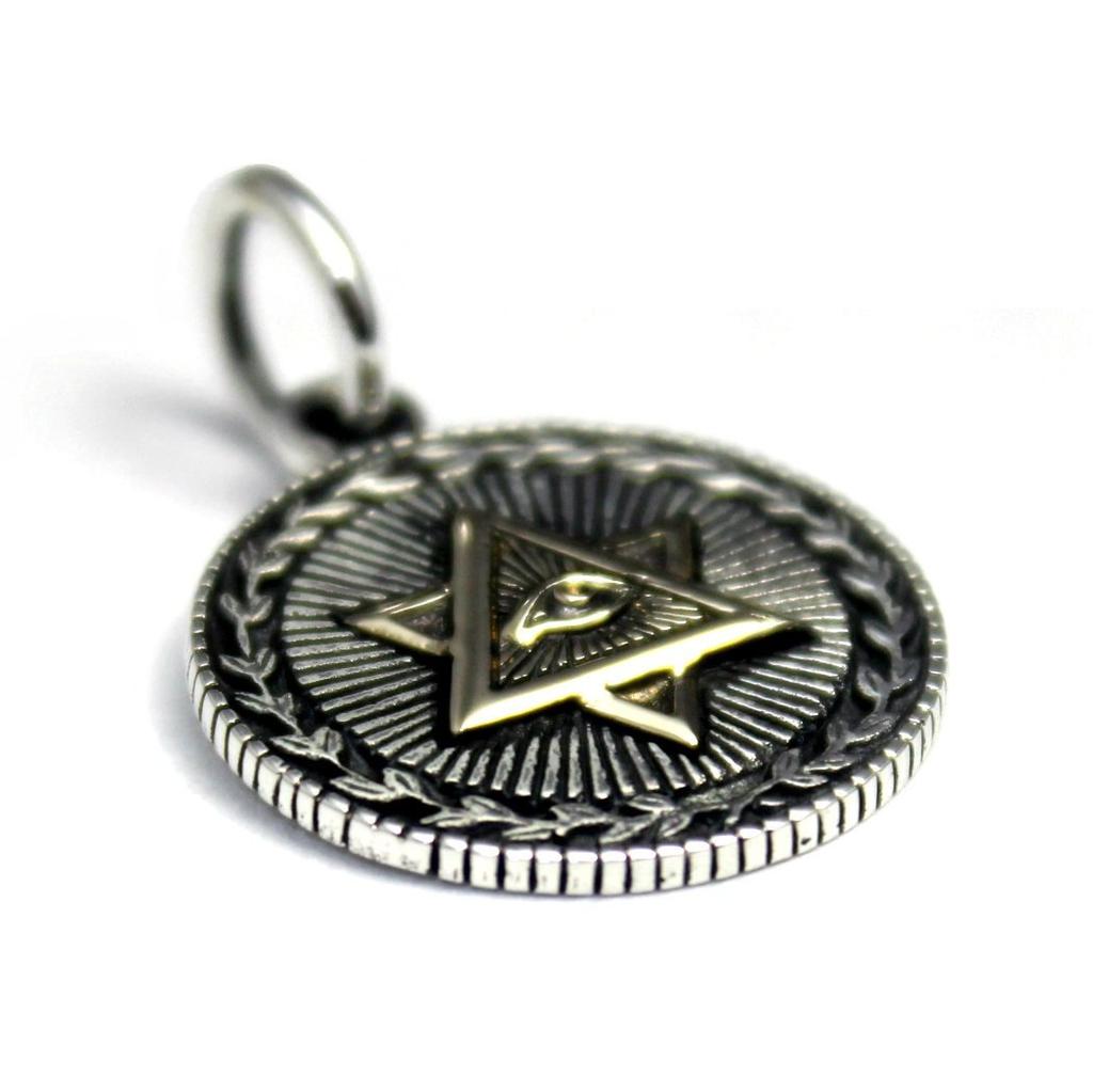 Good Vibrations - Eye of Providence Hexagram Coin Pendant