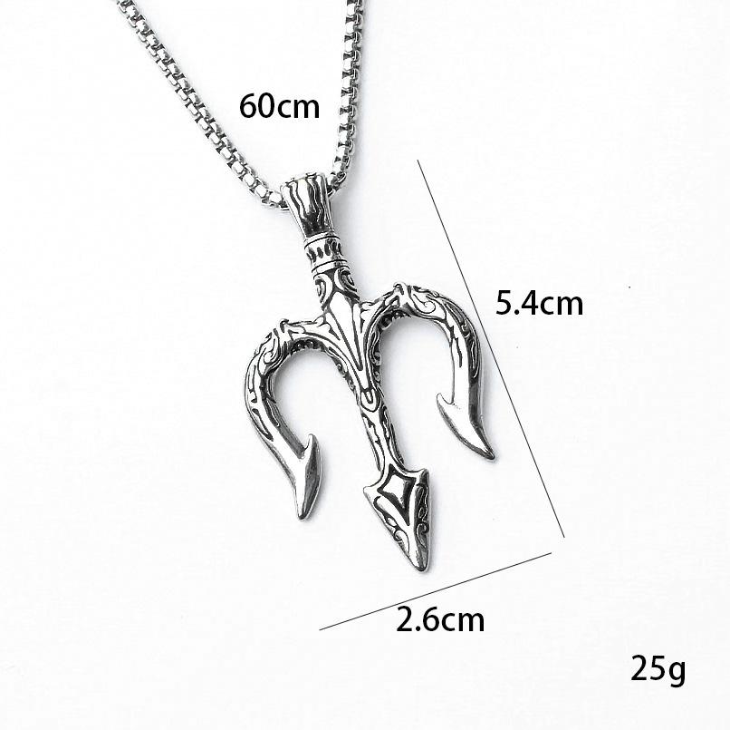 Titanstahl-Anhänger Trendy Fashion Pullover Kette Herren Hip Hop Persönlichkeit Edelstahl Halskette