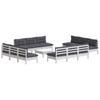 13 Piece Garden Lounge Set with Anthracite Cushions Pine Wood