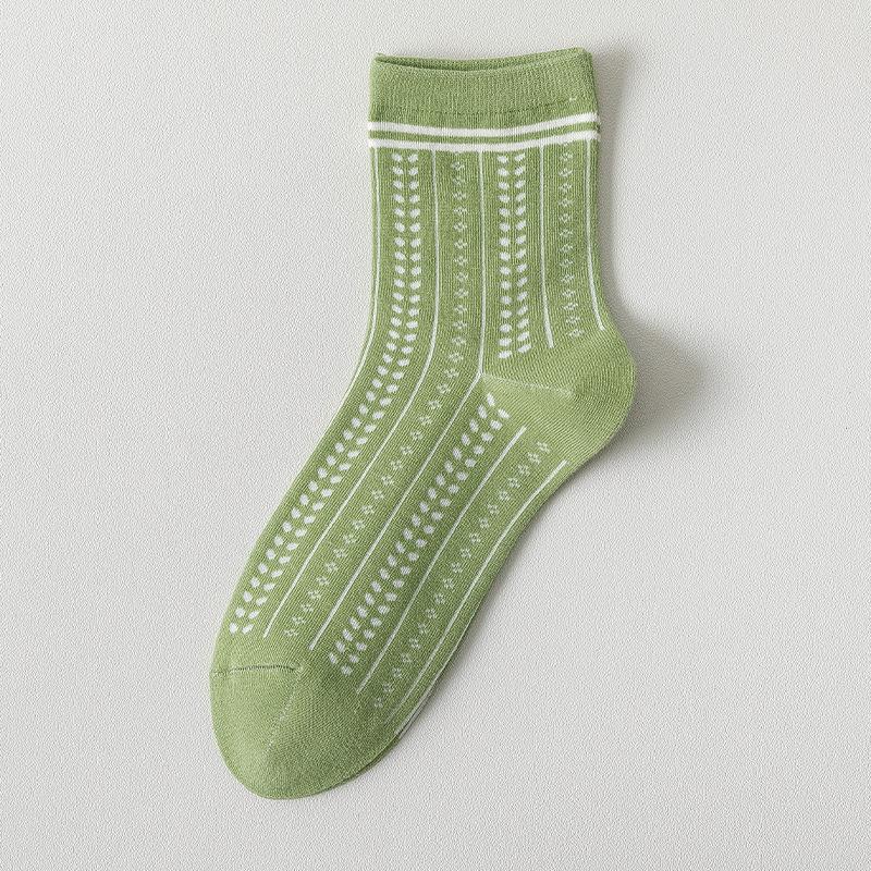 

Pink Strawberry Women s Mid-Calf Cartoon Socks - Cute Cotton Fruit Design, All-Season School Style One Size
