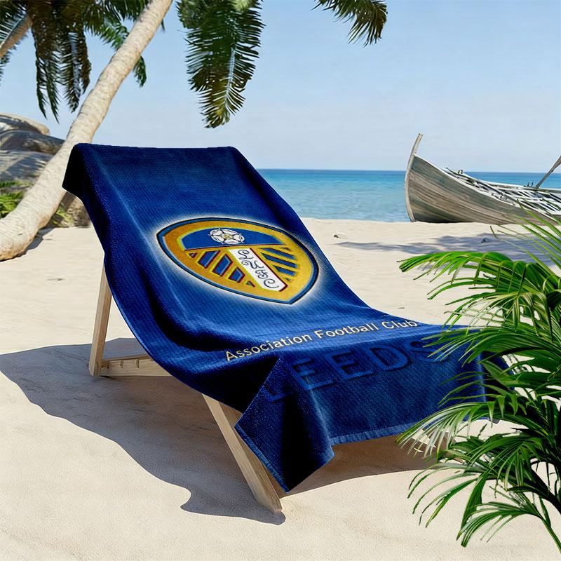 Leeds United Druck Strandtuch, Großes Weiches Schnelltrocknendes Handtuch für Strand Camping Schwimmen