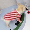 Pet Clothing Autumn and Winter Pet Cats Medium-sized Dog Bi-Legged Clothes Striped Cardigan