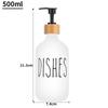 500ml Spülmittelspender-Set für Küchenspüle Handseifenflasche mit Ablage Waschmittel Aufbewahrungsflasche Heimdekoration Badezimmer