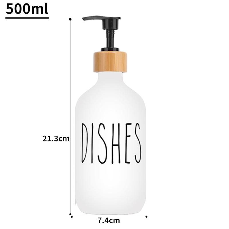 500ml Spülmittelspender-Set für Küchenspüle Handseifenflasche mit Ablage Waschmittel Aufbewahrungsflasche Heimdekoration Badezimmer