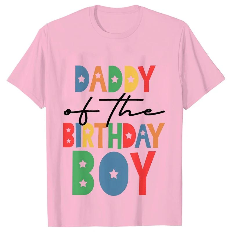 Mommy & Daddy Boys Birthday Squad Party T-shirt Y2k Tops Unisex Kids Summer Short Sleeve Tees Family Matching Oversized Clothing