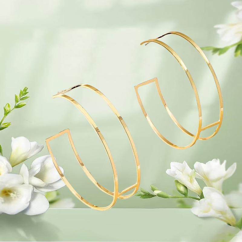 Новый модный тренд геометрические серьги женские холодный и простой стиль повседневные банкетные вечеринки универсальные