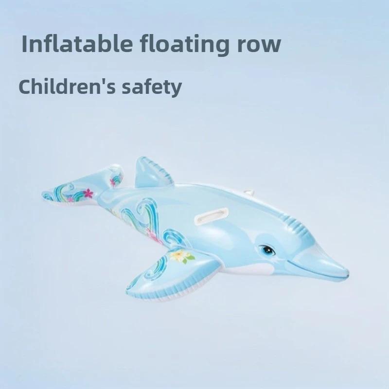 Little Dolphin Mount Inflatable Floating Row Toy Outdoor Water Childrens Swimming Ring Cute Animals Are More Attractive Children