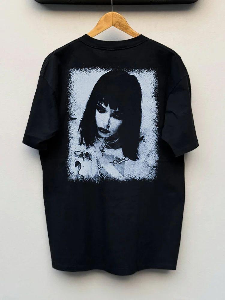 ROCK Vintage T ShirtsCrystal Castle Band Album T-shirt Summer New Style Casual Fashion T-shirt Y2k Punk FashionT-shirts Unisex