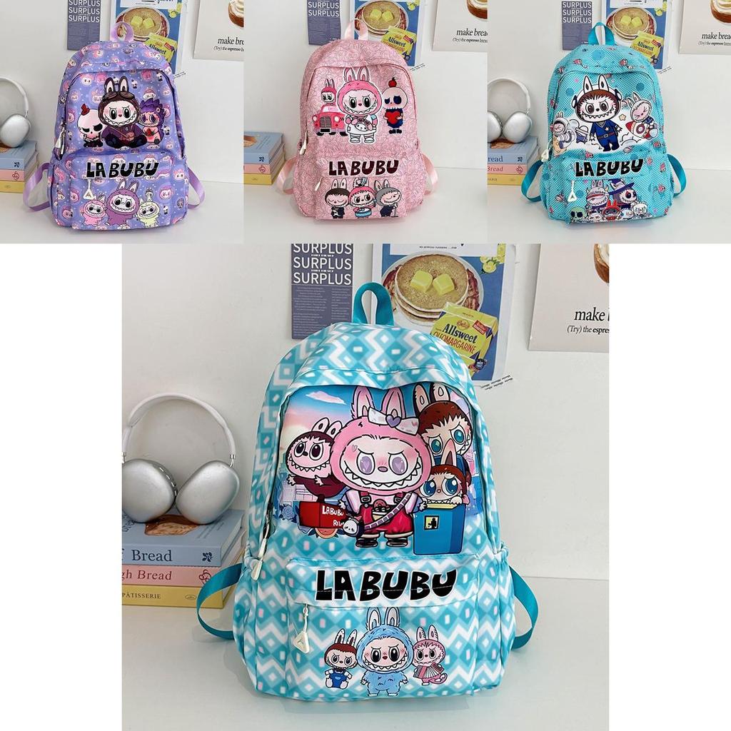 Kids School Backpack Durable Nylon Breathable Cartoon Animal Print Lightweight Bag For Elementary Students