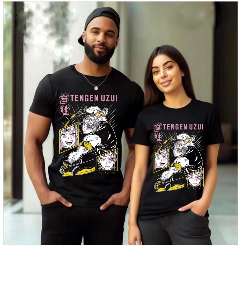 

Tengen Uzui T-shirt Demon Slayer Kimetsu No Yaiba Hashira Gift Black Shirt S_5XL 4XL